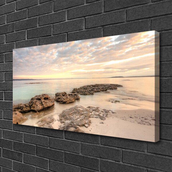 Quadro su tela Paesaggio della spiaggia del mare 100x50 cm