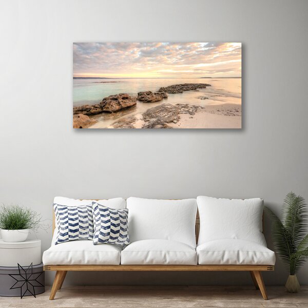Quadro su tela Paesaggio della spiaggia del mare 100x50 cm