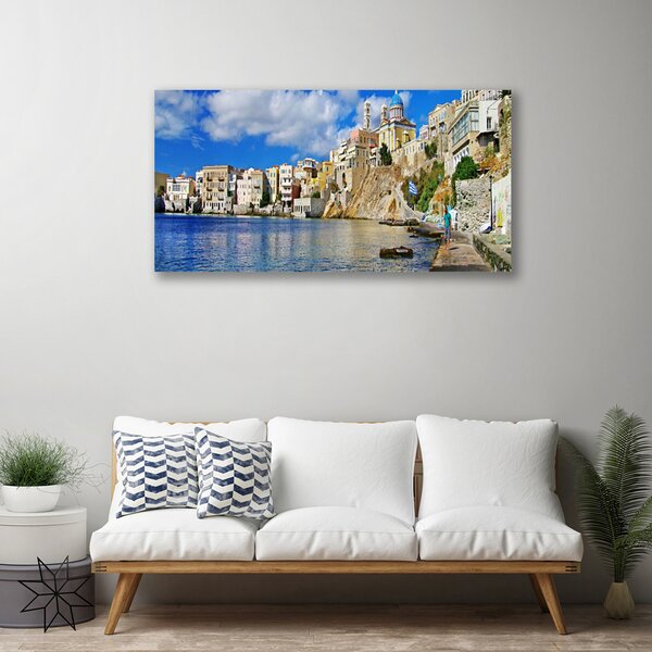 Foto quadro su tela Architettura del mare della città 100x50 cm