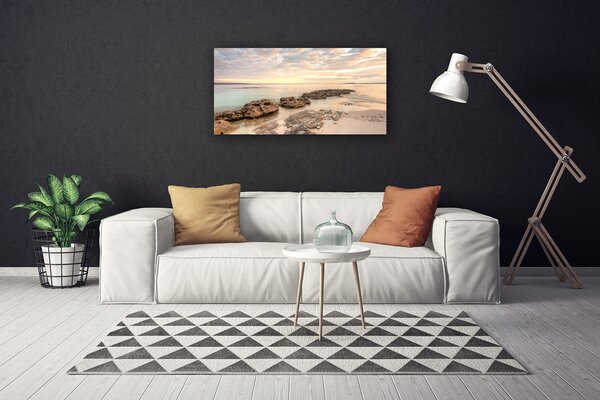Quadro su tela Paesaggio della spiaggia del mare 100x50 cm