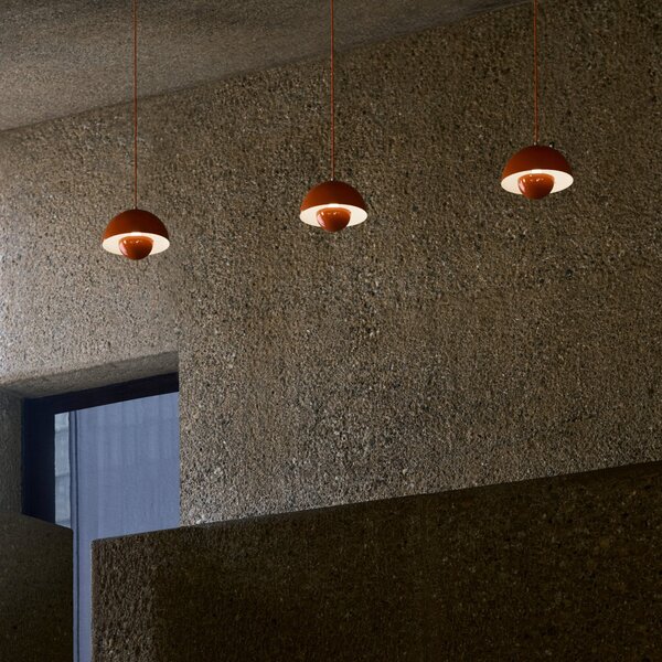 Lampada a sospensione &Tradition, Flowerpot VP1, dimmerabile, Arancione, Soggiorno, Metallo, Design