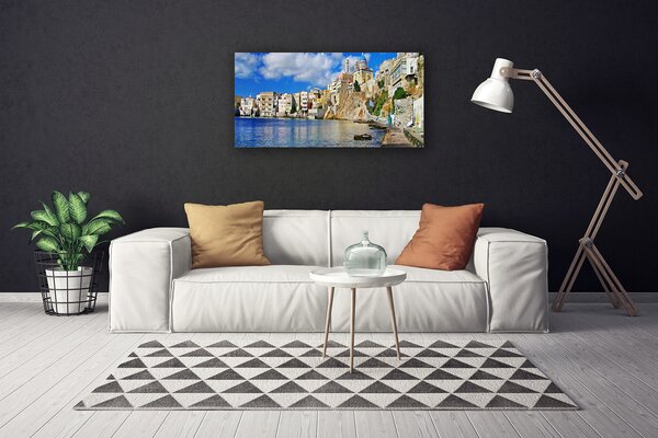 Foto quadro su tela Architettura del mare della città 100x50 cm