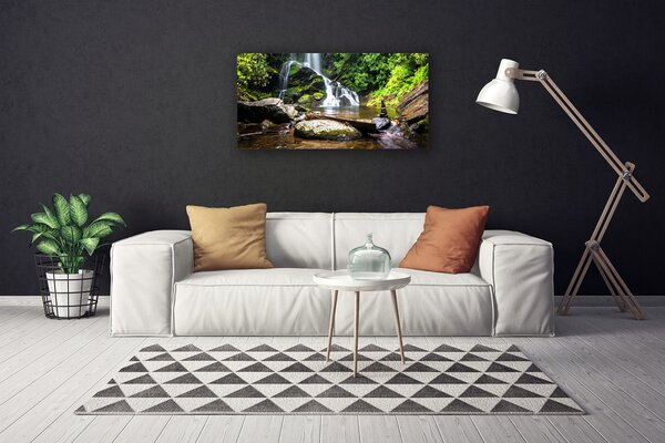 Quadro su tela Cascata Las Natura Potok 100x50 cm