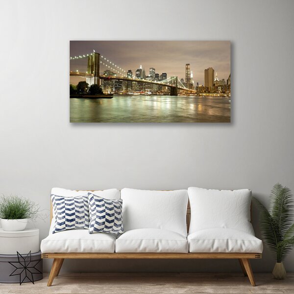 Quadro su tela Architettura del ponte della città 100x50 cm