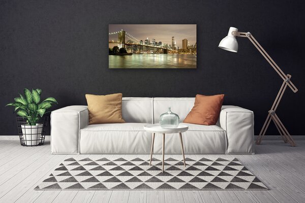 Quadro su tela Architettura del ponte della città 100x50 cm