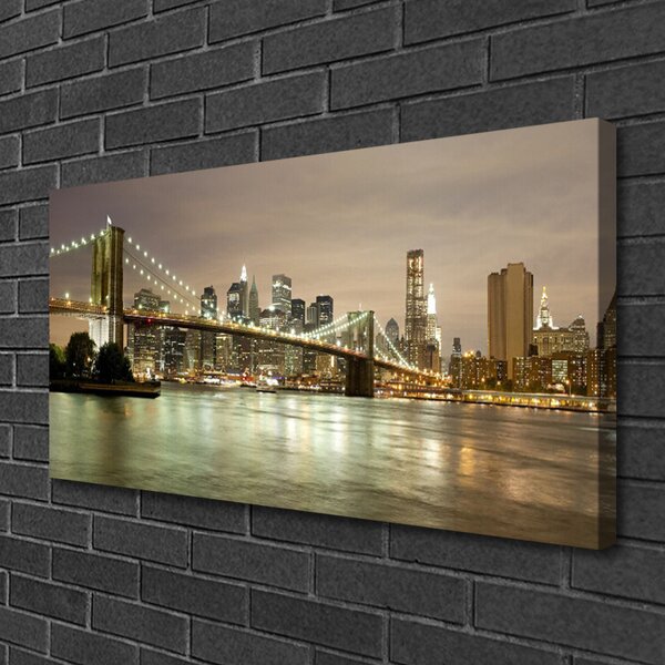 Quadro su tela Architettura del ponte della città 100x50 cm