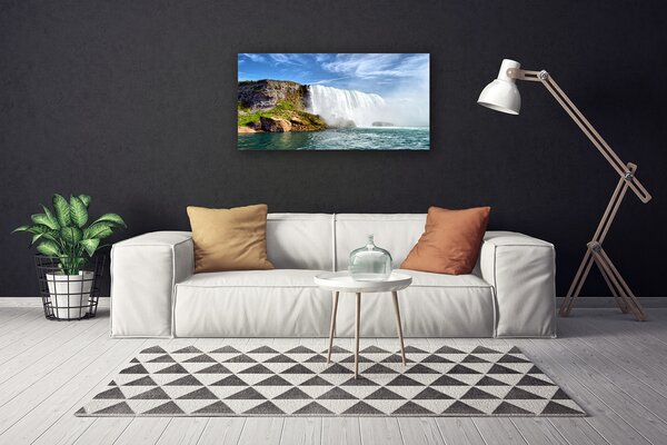 Quadro su tela Cascata Mare Natura 100x50 cm