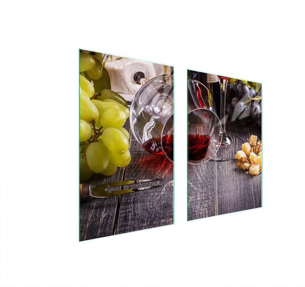 Piatto Di Protezione In Vetro Per Cucina 65X52 Vino
