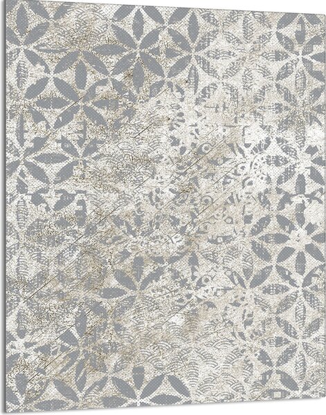 Piano cottura 40x52 Coperchio per piano cottura in Vetroceramica Paraspruzzi Piatto in vetro Tagliere decorativo, motivo grigio