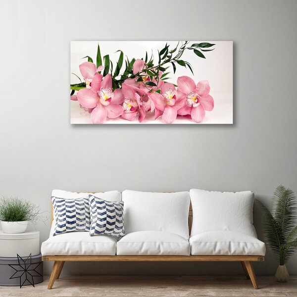 Stampa quadro su tela Terme di fiori di orchidea 100x50 cm