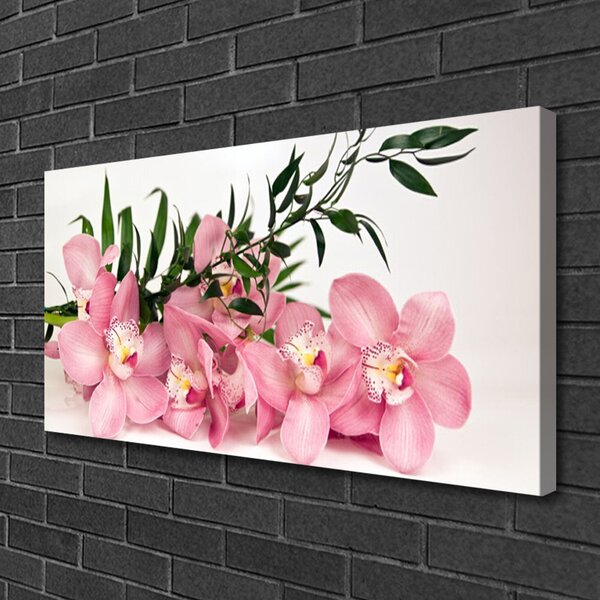 Stampa quadro su tela Terme di fiori di orchidea 100x50 cm