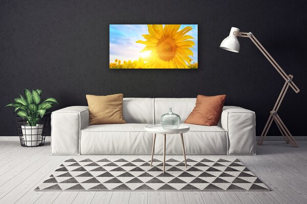 Quadro su tela Fiore di girasole girasole 100x50 cm