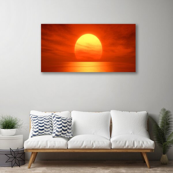 Quadro su tela Mare al tramonto 100x50 cm