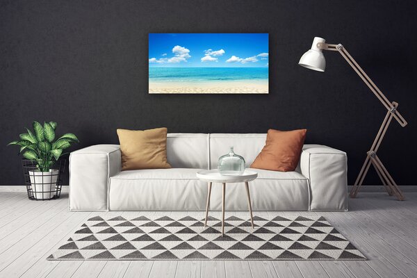 Quadro su tela Mare, cielo azzurro 100x50 cm