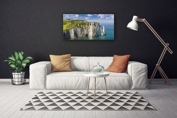 Quadro su tela Scogliera della roccia del mare 100x50 cm