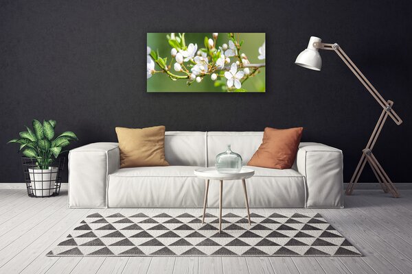 Quadro su tela Fiori. Rami. Foglie. Frutteto 100x50 cm