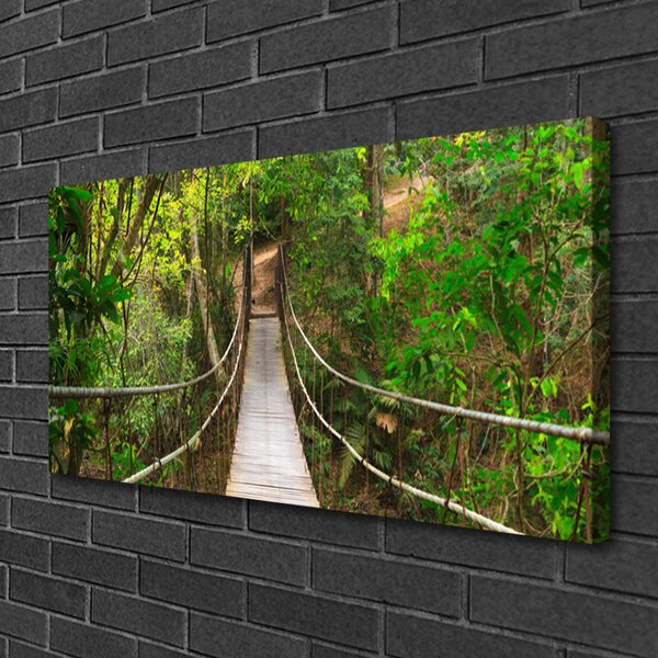 Quadro su tela Ponte della giungla della foresta tropicale 100x50 cm