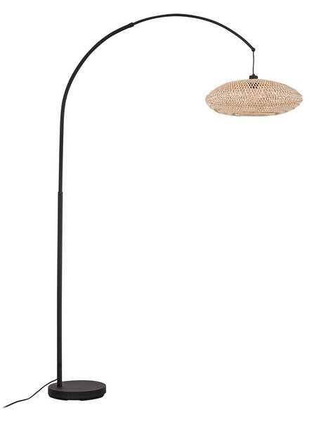 Lampada da terra Lindby, Solvian, Nero, Soggiorno, Metallo, Moderno