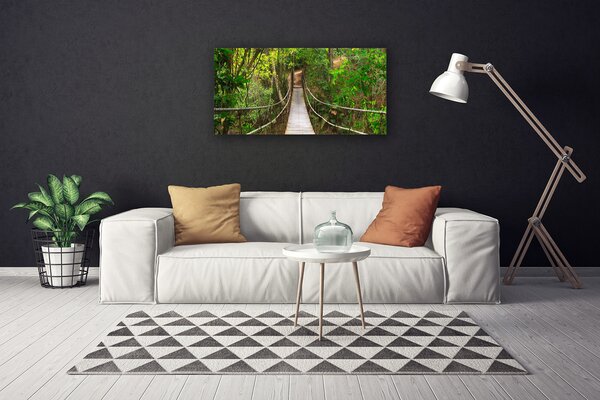 Quadro su tela Ponte della giungla della foresta tropicale 100x50 cm