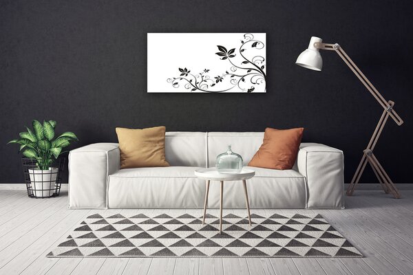 Quadro su tela Foglie di piante di astrazione 100x50 cm