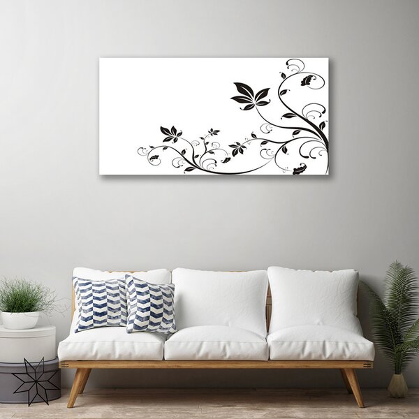 Quadro su tela Foglie di piante di astrazione 100x50 cm
