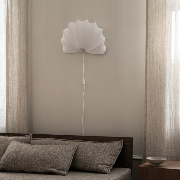 Applique da parete Watt & Veke, Anna, Bianco, Camera da letto, Tessuto / Tessile, Design