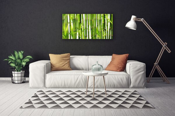 Quadro su tela Steli di bambù Foglie di bambù 100x50 cm