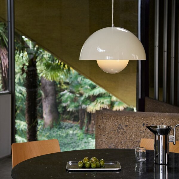 Lampada a sospensione &Tradition, Flowerpot VP7, dimmerabile, Beige, Soggiorno, Metallo, Design
