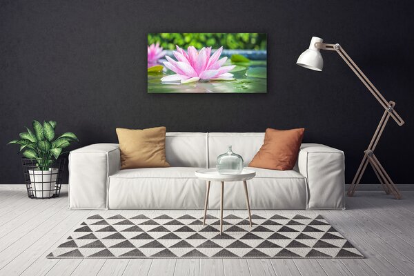 Quadro su tela Natura dello stagno delle ninfee 100x50 cm