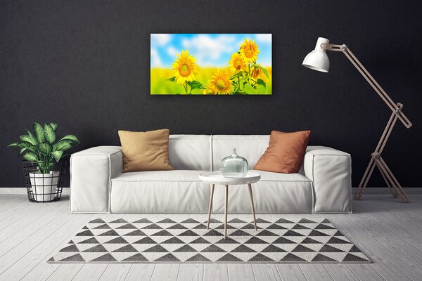 Quadro su tela Girasole, fiori, natura 100x50 cm