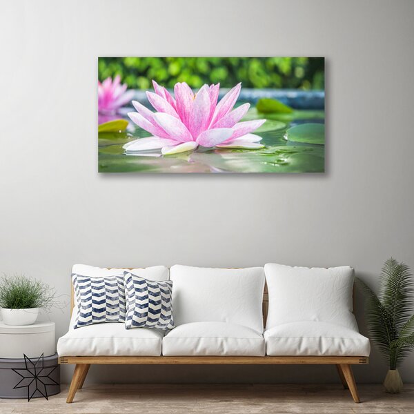 Quadro su tela Natura dello stagno delle ninfee 100x50 cm