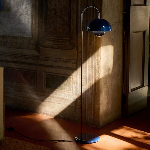 Lampada da terra &Tradition, Flowerpot VP12, Blu, Soggiorno, Metallo, Design