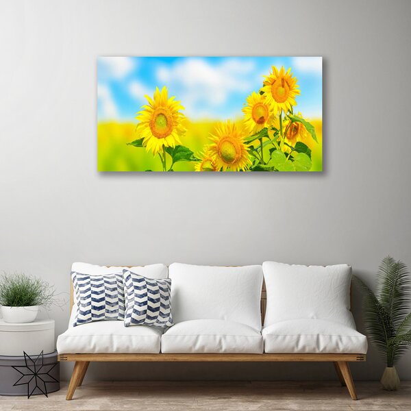 Quadro su tela Girasole, fiori, natura 100x50 cm