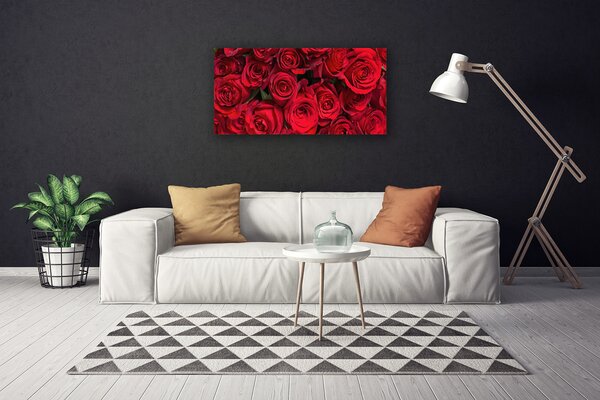 Quadro su tela Fiori della natura delle rose rosse 100x50 cm