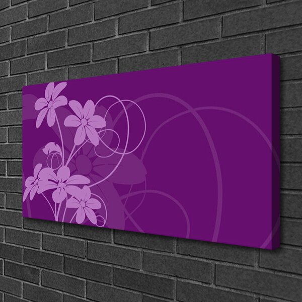 Quadro su tela Fiori astratti Art 100x50 cm