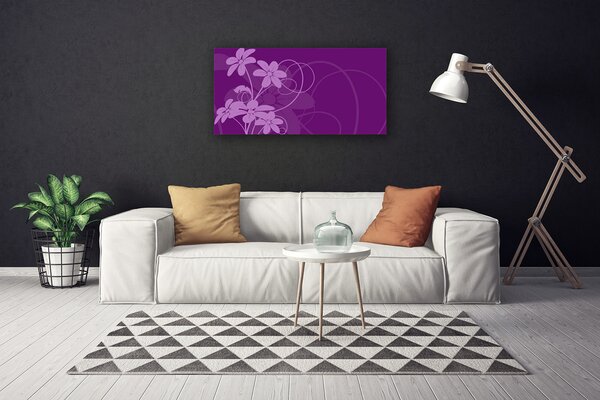 Quadro su tela Fiori astratti Art 100x50 cm
