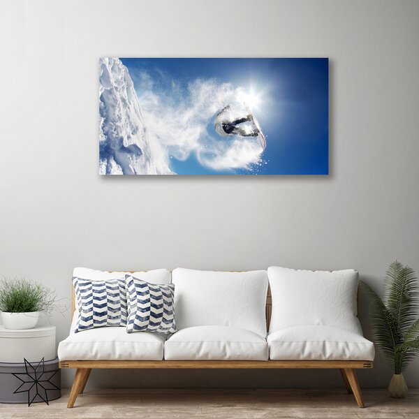 Quadro su tela Snowboard Sport invernali 100x50 cm