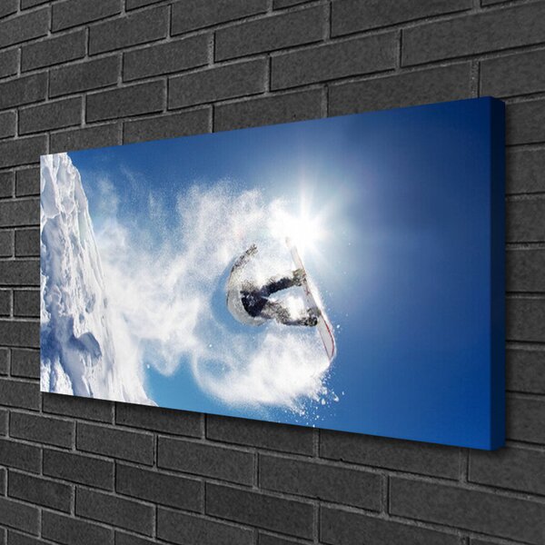 Quadro su tela Snowboard Sport invernali 100x50 cm