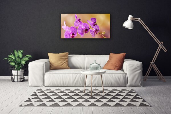 Foto quadro su tela Gambi di orchidea Fiori Natura 100x50 cm