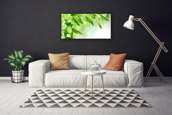 Quadro su tela Foglie verdi della natura 100x50 cm