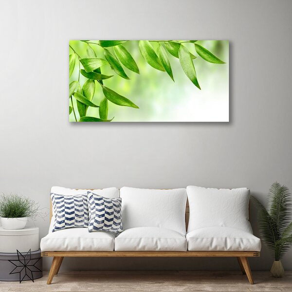 Quadro su tela Foglie verdi della natura 100x50 cm