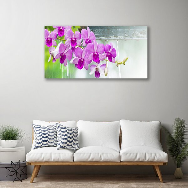 Quadro su tela Orchidee, gocce, natura 100x50 cm