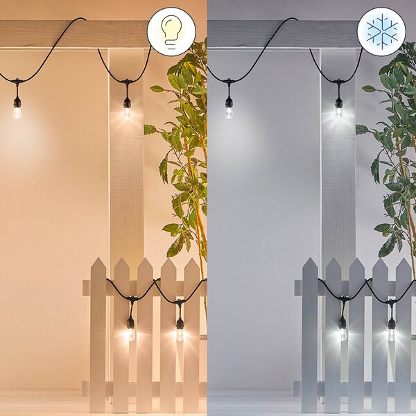 Ghirlande luminosa WiZ, Sting Lights, dimmerabile, Nero, Plastica, Moderno