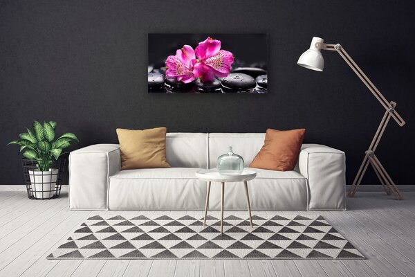 Quadro su tela Zen Spa Pietre Fiori 100x50 cm