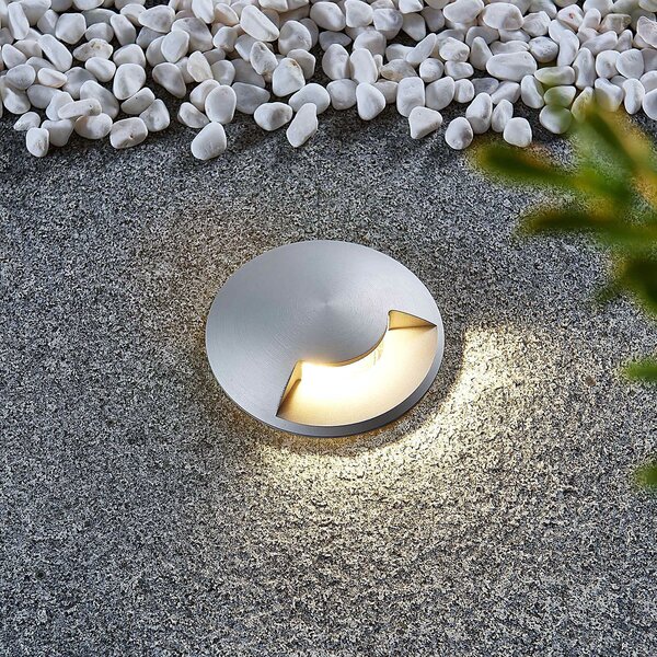 Lampade da esterno Lucande, Milara, dimmerabile, Metallizzato, Terrazza, Alluminio, Moderno