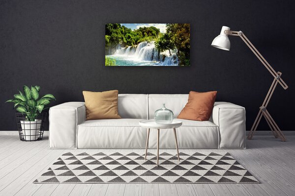 Quadro su tela Cascata della foresta naturale 100x50 cm