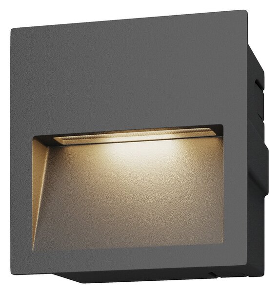 Lampade da esterno Lucande, Loya, Nero, Balcone, Alluminio, Moderno