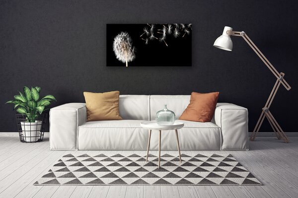 Quadro stampa su tela Gocce di fiori di tarassaco 100x50 cm