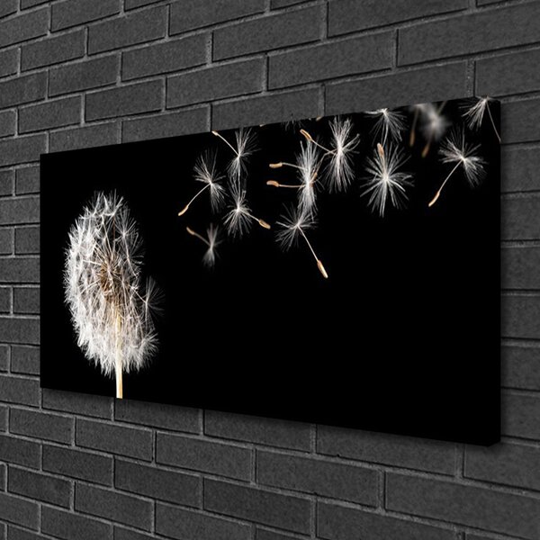 Quadro stampa su tela Gocce di fiori di tarassaco 100x50 cm