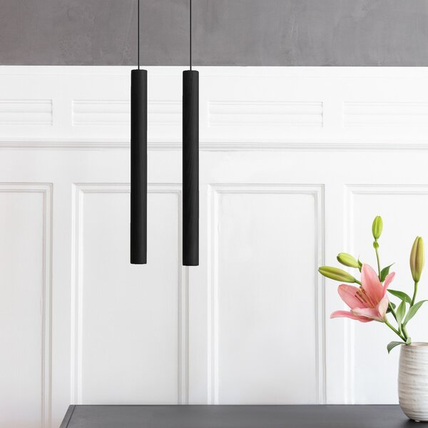 Lampada a sospensione UMAGE, Chimes Tall, Nero, Soggiorno, Legno, Scandinavo